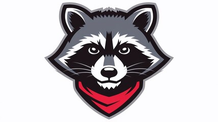 Fototapeta premium raccoon with a scarf