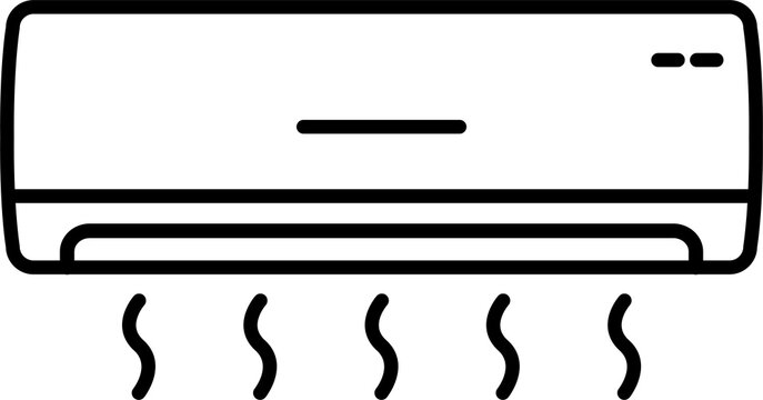 recommend clip art: Air conditioner outline icon for your web site design, logo, app, UI. illustration
