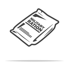 Military ration outline icon transparent vector isolated