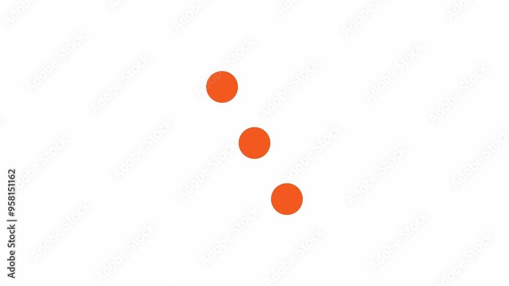 Fototapete dots rotating over central point loading animation. virtual data upgrade animated element 2d abstrac