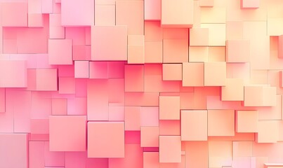 Peach and pink  gradient color abstract shape, box  background presentation design.