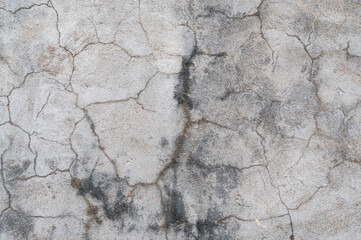 Fototapeta premium Weathered texture of concrete walls with cracks and plaster and stains.