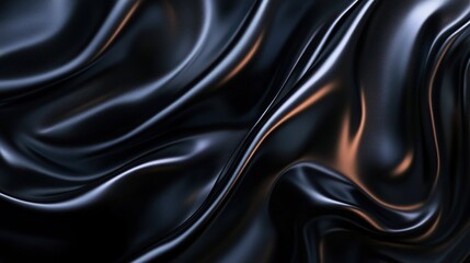 Obraz premium Smooth, Black Fabric Draped with Subtle Highlights