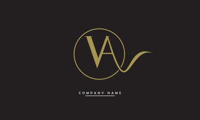 VA, AV, V, A Abstract Letters Logo Monogram