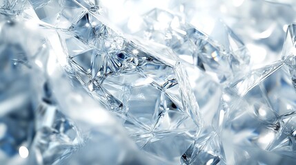 Close-up of a Large, Clear Crystal with a Soft Blurred Background
