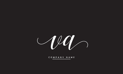 Obraz premium VA, AV, V, A Abstract Letters Logo Monogram