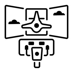 A line style icon of file simulator 