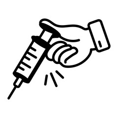 Drugs icon in linear style