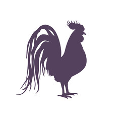 Rooster Silhouette Vector Illustration
