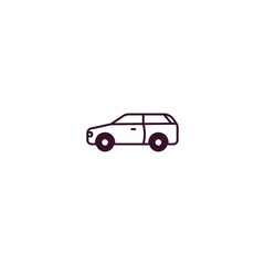 delivery by car outline icon. Linear vector from delivery concept. Thin line delivery by car icon isolated on white background