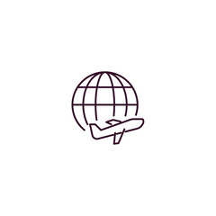 logistics outline icon. Linear vector from delivery concept. Thin line logistics icon isolated on white background