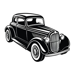 vintage ald car design . car for t-shirt design
