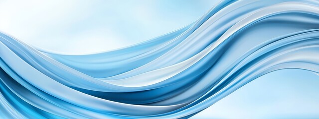 Fototapeta premium A tight shot of a blue-and-white background featuring wavy lines at its base