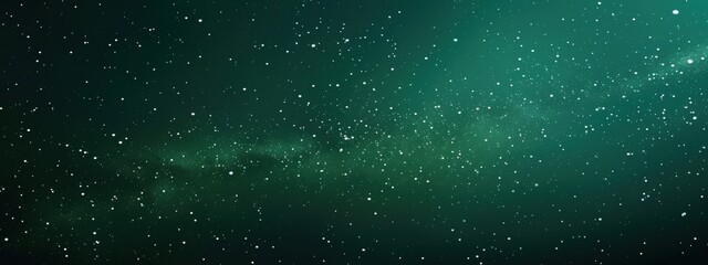 Fototapeta premium Dark green night sky with stars
