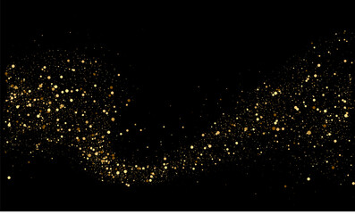 Abstract shiny gold glitter design element. For New Year, Merry Christmas greeting card design