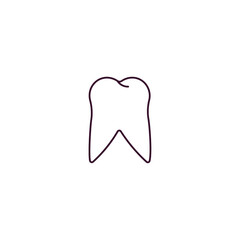 molar tooth outline icon. Linear vector from medical concept. Thin line molar tooth icon isolated on white background
