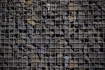 Geometric Pattern of Stones and Wire