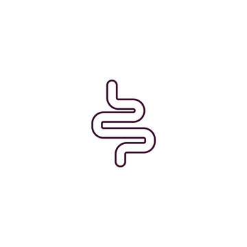 recommend clip art: intestines outline icon. Linear vector from medical concept. Thin line intestines icon isolated on white background