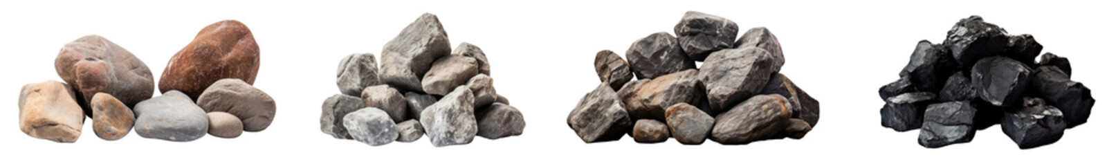 Obraz premium Rock png cut out element set