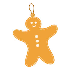 Sustainable Christmas. Handmade eco Christmas toy. Organic decorations. Zero waste plastic free concept. Ecological holiday. Eco friendly decor. Flat vector illustrations isolated on white background