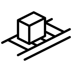 conveyor and package outline icon