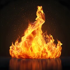 Fototapeta premium Captivating Fiery Blaze with Intense Flames Heat and Energy
