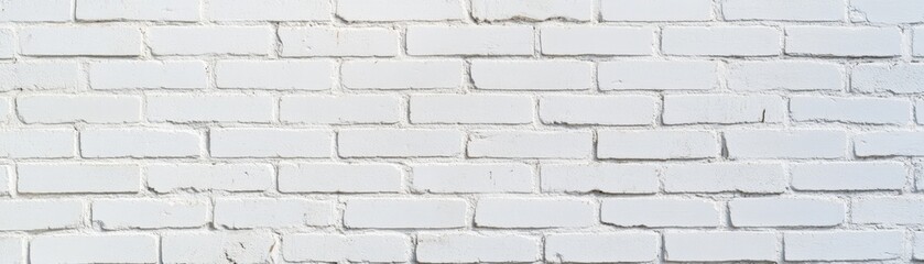 Fototapeta premium A clean, textured white brick wall, perfect for backgrounds, artistic projects, and modern design concepts.
