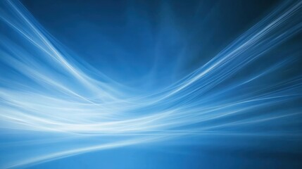 Abstract blue background with flowing light waves. Ideal for designs requiring a serene, modern aesthetic.