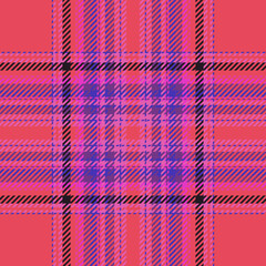Plaid check pattern. Seamless fabric texture. Tartan textile print.