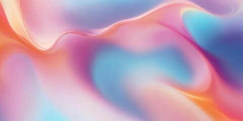 Abstract digital art with fluid wave-like pattern in shades of p