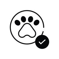 Pets Allowed Sign vector icon