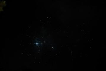 fireworks in the night sky