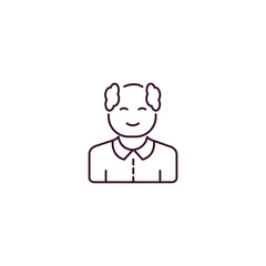 elder outline icon. Linear vector from people concept. Thin line elder icon isolated on white background