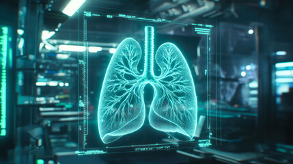 Holographic medical imaging of lungs in research lab