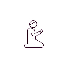 salat outline icon. Linear vector from people concept. Thin line salat icon isolated on white background