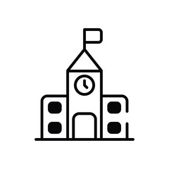 School Building vector icon