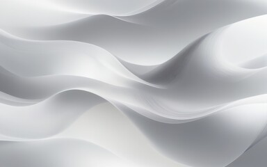Obraz premium Abstract Digital Art with Wave-Like Wavy Lines on White Backgrou
