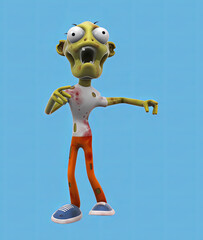 Fun 3D cartoon zombie dancing