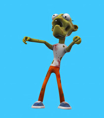 Fun 3D cartoon zombie dancing