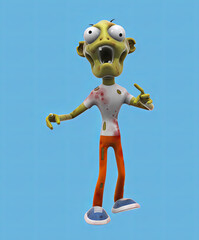 Fun 3D cartoon zombie dancing