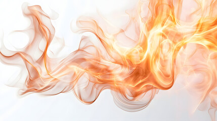 Fire flame on white background