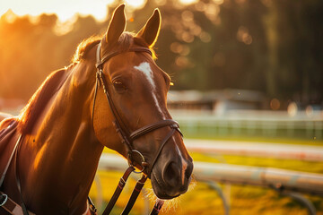 Obraz premium Generative AI photo image of person who ride horse, equestrian professional sport profession
