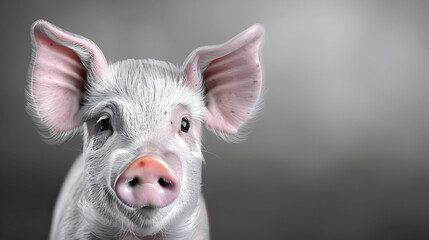 Fototapeta premium Continuous Single Line Drawing Domestic Pig Lin