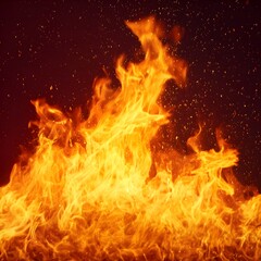 Fototapeta premium Intense and Fiery Flames Bursting with Energy and Chaos
