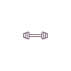 dumbbells bar outline icon. Linear vector from gym concept. Thin line dumbbells bar icon isolated on white background