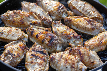 freshly grilled chicken wings