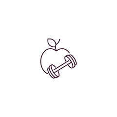 fitness nutrition outline icon. Linear vector from gym concept. Thin line fitness nutrition icon isolated on white background