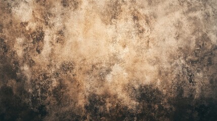 A vintage grunge wall featuring faded brown and beige textures. The image highlights the aged surface with weathered patterns and a rustic look.