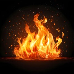 Fototapeta premium Intense and Captivating Flames and Fire Isolation