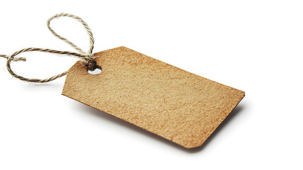 A tag with a string attached to it